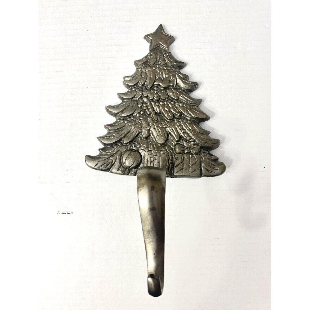 Christmas Tree‎ + Presents 8+" Christmas Stocking Holder Heavy Cast Iron
